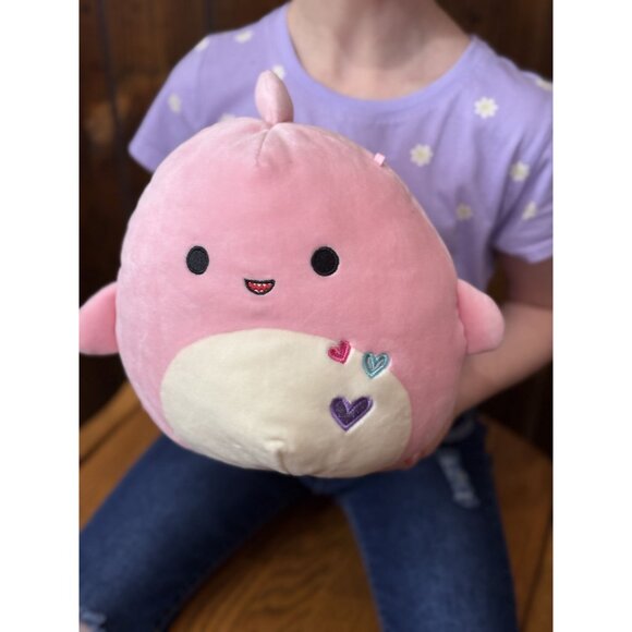 Selene the Shark is a pink Squishmallow from the Valentine Squad. Rare Find - Picture 3 of 7